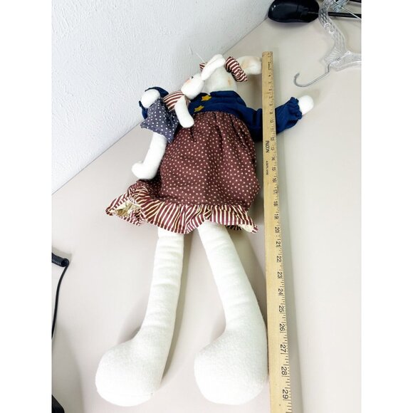 VTG Artisan Flair Miss Elle’s Patriotic Dress USA Girl Bunny Rabbit w/ Baby NWT - Picture 11 of 11